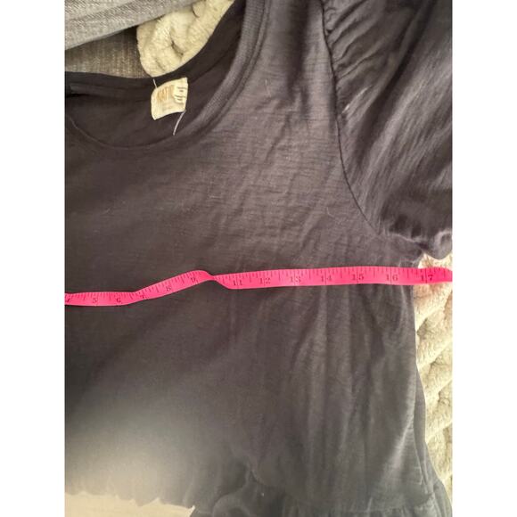 Nation LTD Black Pima Cotton Puff Sleeve Babydoll Dress Women’s Size Small - Picture 5 of 8